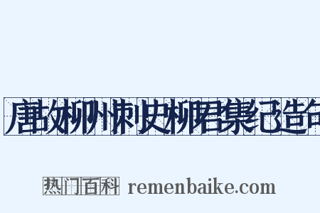 唐故柳州刺史柳君集纪造句是什么意思的图片